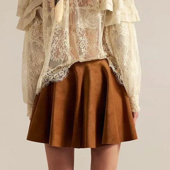 Free People Undestated Leather Sugar High Skirt - Picture 2 of 3